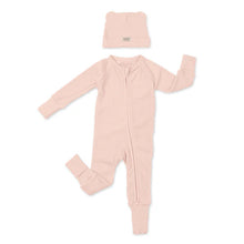 Load image into Gallery viewer, Rib Zip Fit &amp; Beanie Set 3-6 Months
