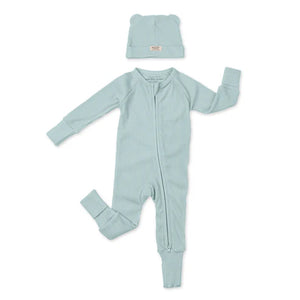 Rib Zip Fit & Beanie Set 3-6 Months