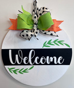 Reversible Wood Door Hanger w/Personalization