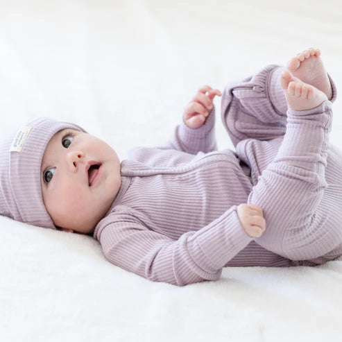 Rib Zip Fit & Beanie Set 3-6 Months