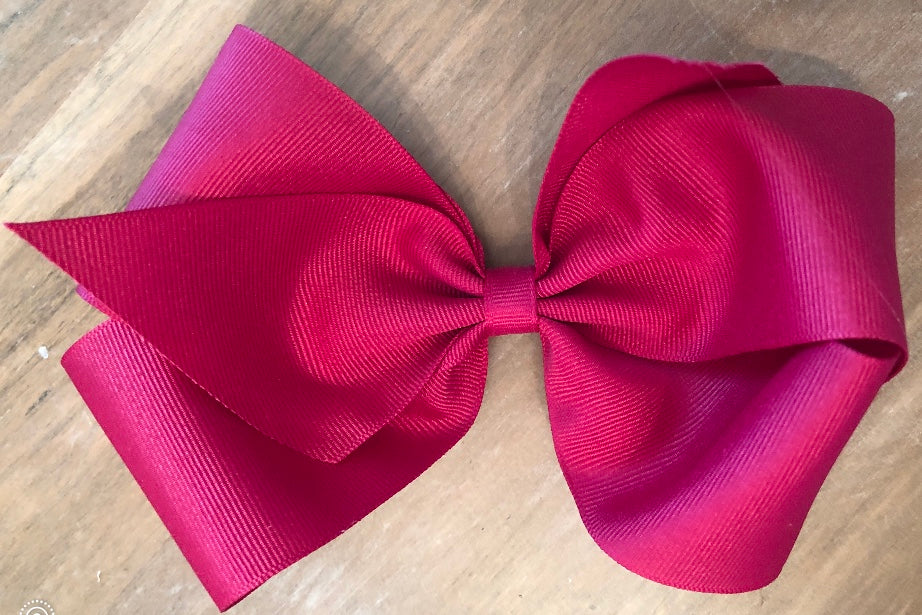 Jumbo Solid Hair Bow - Magenta