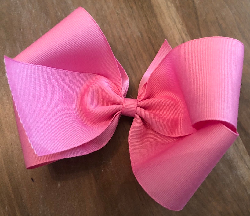 Jumbo Solid Hair Bow - Bubblegum Pink