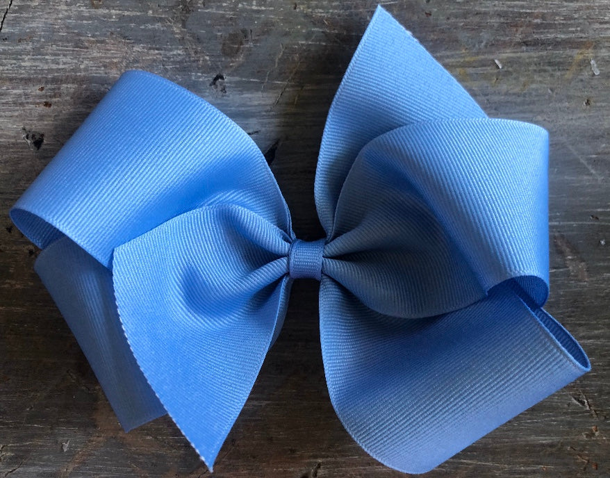 Jumbo Solid Hair Bow - Periwinkle
