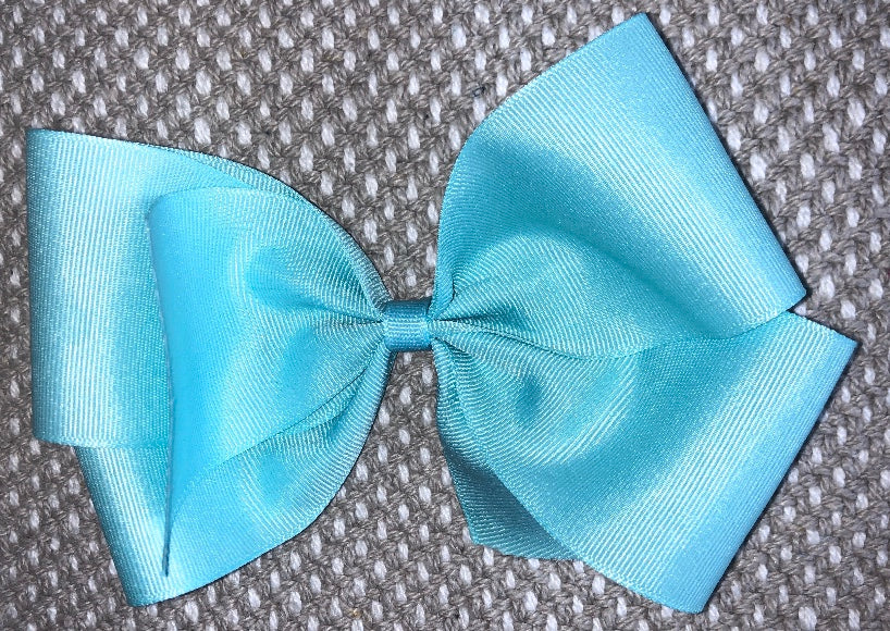 Jumbo Solid Hair Bow - Light Teal