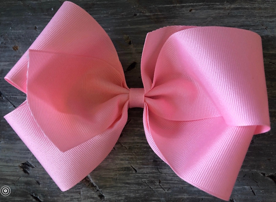 Jumbo Solid Hair Bow - Light Pink