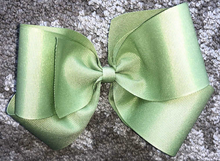 Jumbo Solid Hair Bow - Sage Green