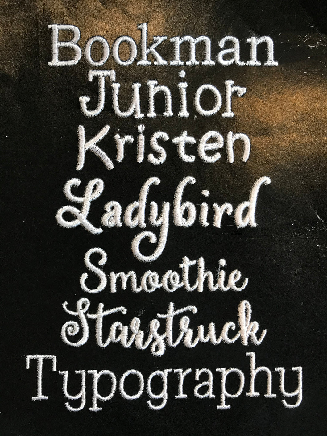 Embroidery Name Fonts