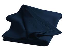 Navy Sweatshirt Blanket w/Personalization